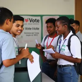 esperanças do primeiro voto