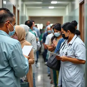 pacientes enfrentam longa fila para marcar exames em Cachoeiro