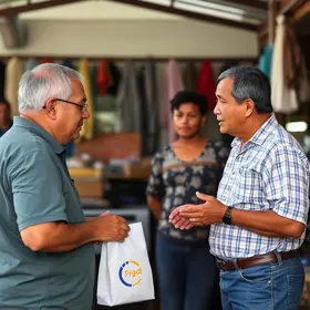 dialogo com comerciantes de Cachoeiro de Itapemirim