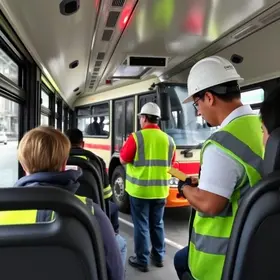 vistoria nos ônibus de Cachoeiro